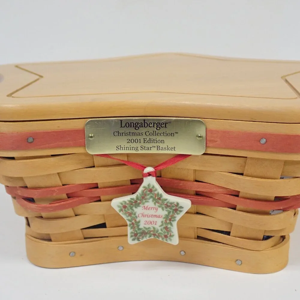 Longaberger Christmas Collection 2001 Edition Shining Star Basket